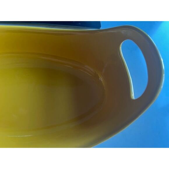 Rachel Ray Casserole Oval 1.25 Qt Golden Yellow Bakeware Stoneware Cassic w/hand - Picture 11 of 13